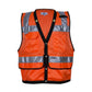 Hi-Vis Construction Survey Vest - FR Silver Segmented Reflective Trim, Snap Front, Survey Pocket, Type R Class 2 - National Safety Apparel
