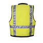 Hi-Vis Heavy Duty Safety Survey Vest - 2 in. Silver Reflective Trim, Inside Tablet Pocket, Survey Pocket, Type R Class 2 - National Safety Apparel