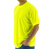 High Visibility Birdseye Mesh Site Safety Shirt - Long or Short Sleeve Shirt - Hi Vis Yellow