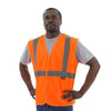High Visibility Mesh Safety Vest - ANSI 2, Velcro Close - Hi Vis Orange