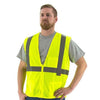 High Visibility Mesh Safety Vest - ANSI 2, Zipper Close - Hi Vis Yellow