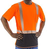 High Visibility Snag Resistant Short Sleeve Shirt - ANSI 2, Reflective Chainsaw Striping - Hi Vis Orange