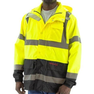 High Visibility Waterproof Parka with Reflective Striping - Majestic