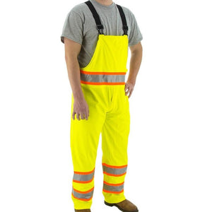 High Visibility Waterproof Rain Bib Overall with DOT Striping - Majestic