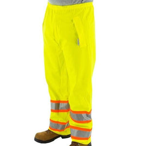 High Visibility Waterproof Rain Pants with DOT Striping - Majestic