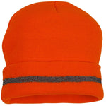 High Visibility Yellow or Orange Knit Cap (PK 12 Hats)