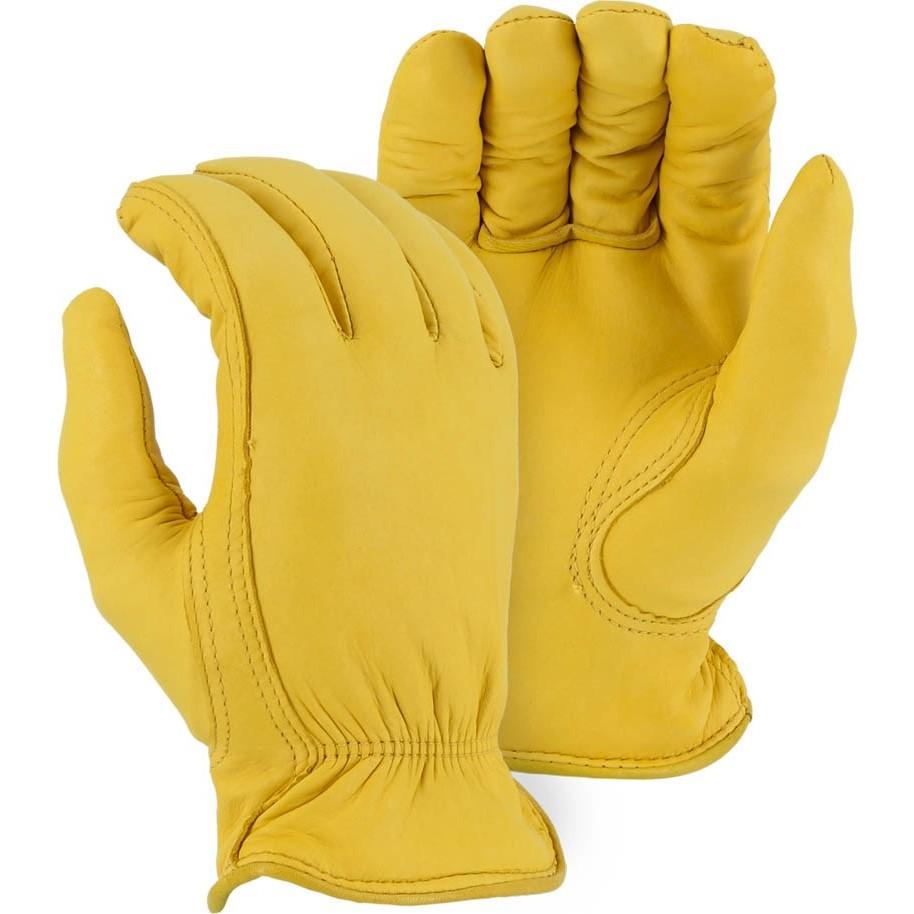 Leather Drivers Glove - Grain Deerskin, Winter Lined, Keystone Thumb, Shirred Back, Majestic (PK 12 Pairs)