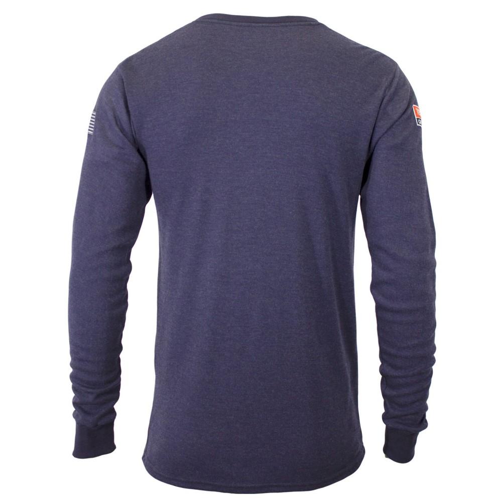 Long Sleeve T-Shirt - Flash Fire (FR) and Arc Flash Resistant, Rib Knit Cuffs, Lightweight, Performance Fabric