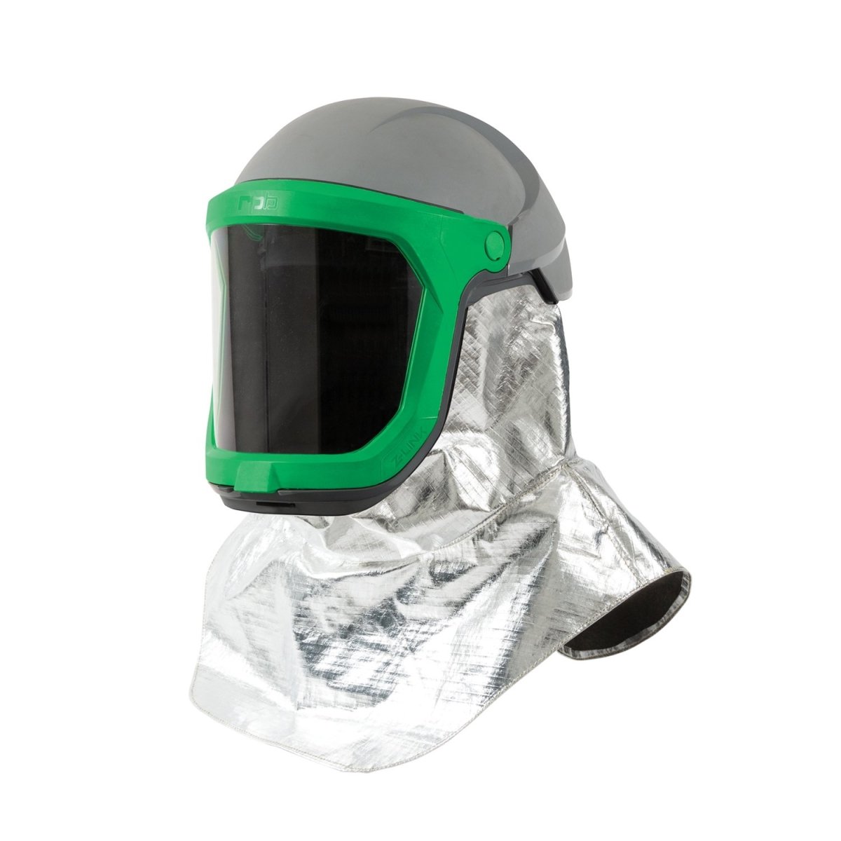 PAPR with Aluminized Radiant Heat Shroud and Gold Visor Helmet