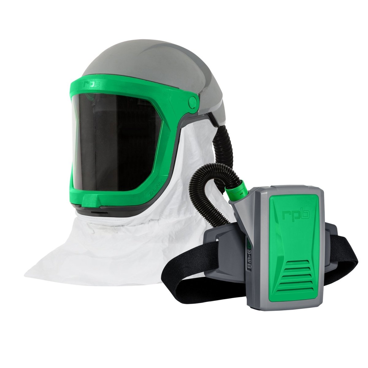 PAPR with Nylon Helmet - NIOSH Certified, APF1,000 Respiratory Protection for Construction and Industrial Applications - RPB Z-Link