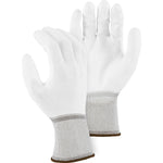 Polyurethane Palm Dip Polyester Glove - Black, White, or Gray PU Dip (PK 24 Pairs) - Majestic