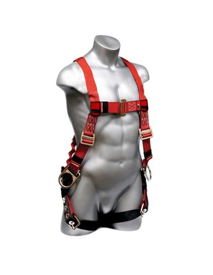 Safety Harness - 3 Steel D-Rings (Back & Hips), Quick Connect, Mating, or Tongue Buckles - Freedom Flex Series Fall Arrest