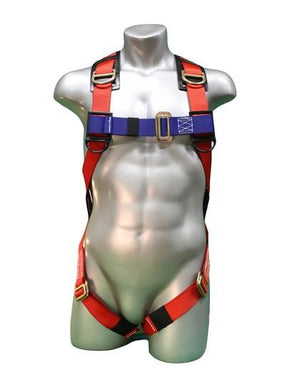 Safety Harness - 3 Steel D-Rings (Back & Shoulders), Mating Buckles - Freedom Series Fall Arrest