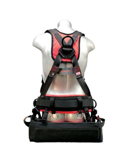 Safety Harness - 6 Aluminum Rings (Saddle, Chest, Back, & Hips), Quick Connect and Tongue Buckles - Raven Tower Series Fall Arrest