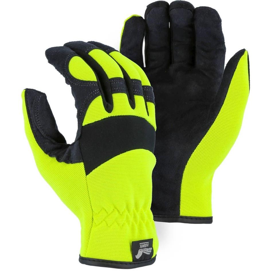 Shirred Slip-On Mechanics Gloves with Armor Skin Palm (PK 12 Pairs) - Majestic