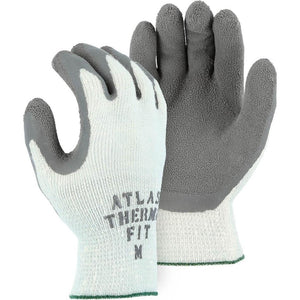 Showa Atlas Thermal Fit Wrinkled Latex Palm Dip Winter Lined Cotton Blend Glove (PK 12 Pairs)