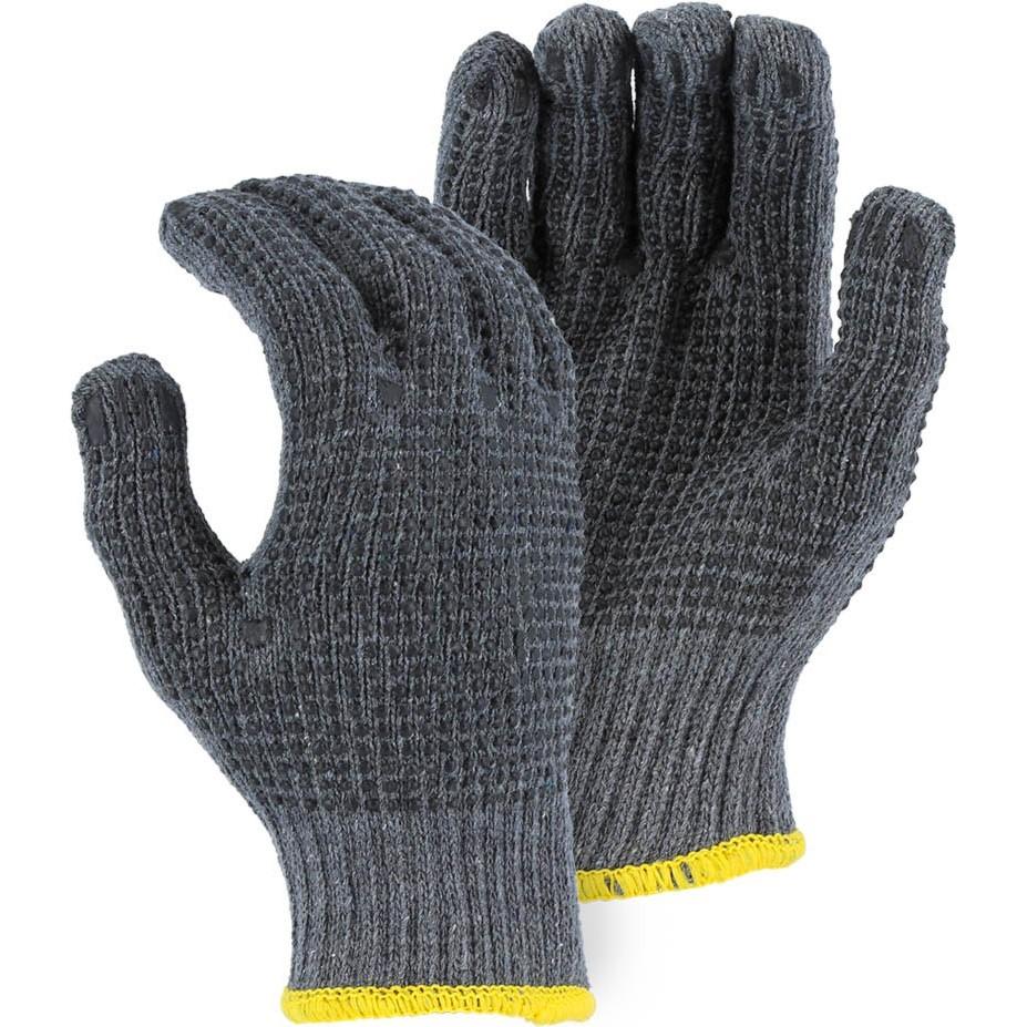 String Knit Glove - PVC Dotted, Heavyweight Cotton and Polyester Blend (PK 300 Pairs) - Majestic