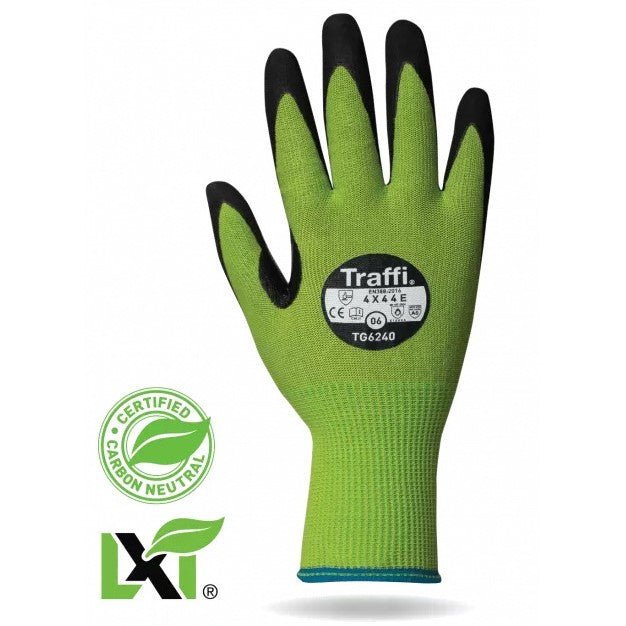 Traffi LXT Foam Nitrile Palm Dip Nylon Glove (PK 10 Pairs)