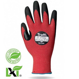 Traffi LXT Foam Nitrile Palm Dip Nylon Glove (PK 10 Pairs)