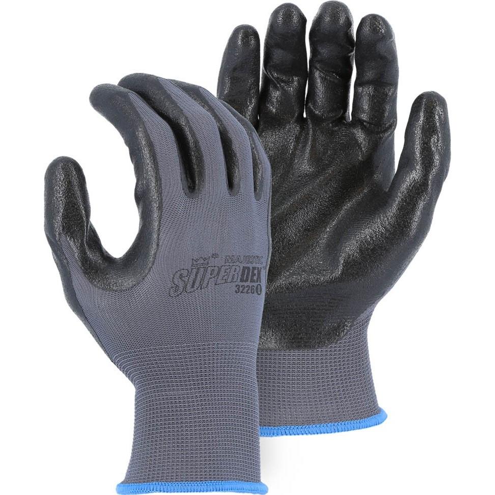 Washable Disposable Gloves - Foam Nitrile Palm on Nylon Glove (PK 24 Pairs) - Majestic Glove