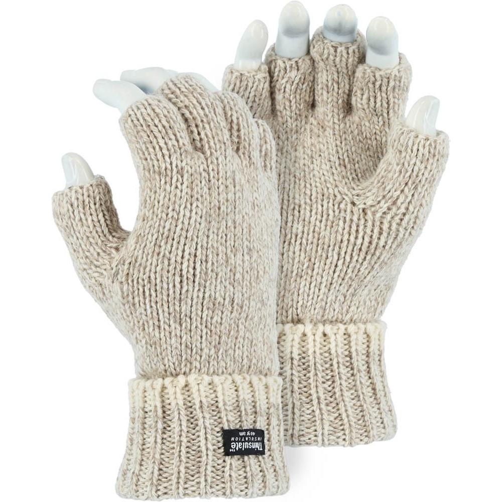 Wool Glove - Two-Ply, Winter Lined, Fingerless (12 Pairs)