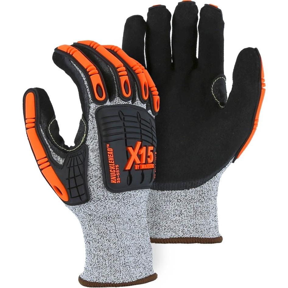 X15 Double Sandy Nitrile Coating KorPlex Moderate Cut Resistant Glove with Impact Protection (PK 12 Pairs) - Majestic