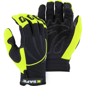 X20 High Visibility Touch Screen Mechanics Glove with Impact Protection and Heavyweight Armor Skin Palm (PK 12 Pairs) - Majestic