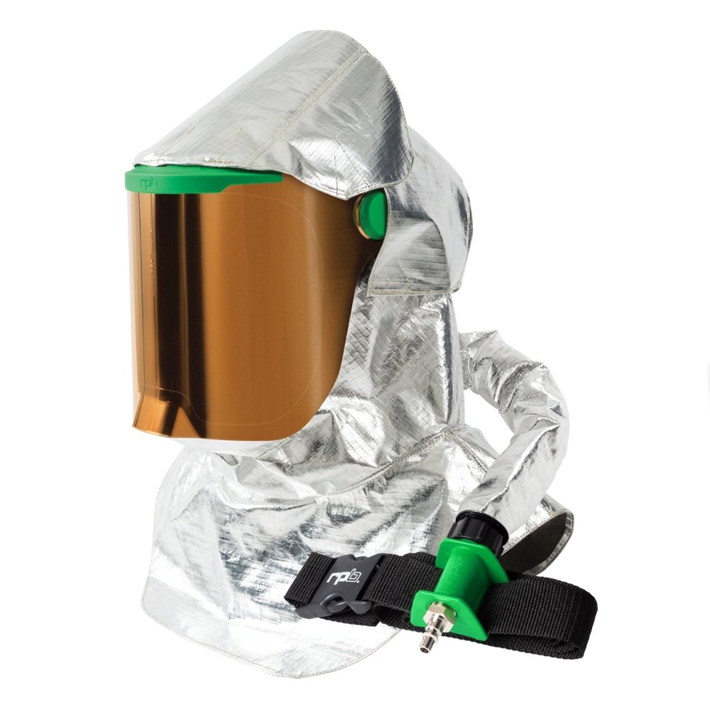 Z-Link Radiant Heat Respirator Helmet - PAPR, Aluminized Cape, NIOSH Certified Protection for Foundries and Glass Mfr - RPB Safety