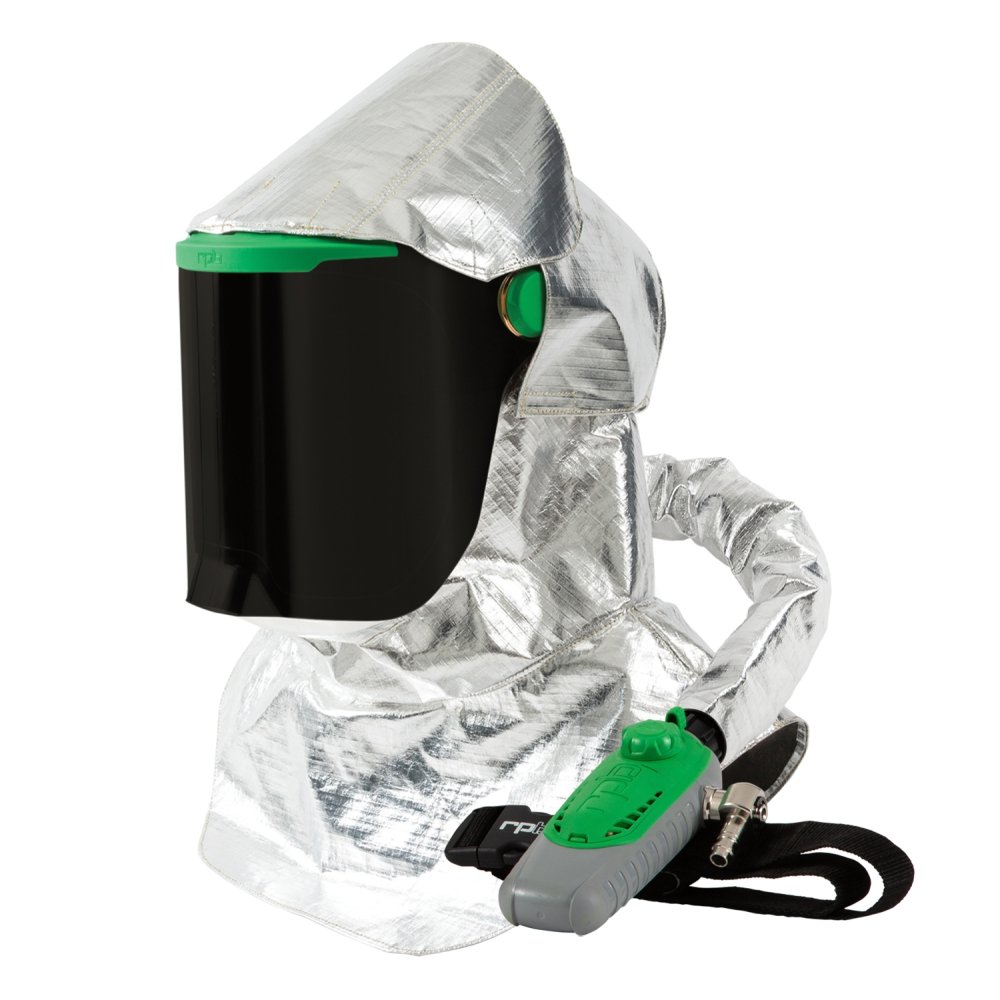 Z-Link Radiant Heat Respirator Helmet - PAPR, Aluminized Cape, NIOSH Certified Protection for Foundries and Glass Mfr - RPB Safety